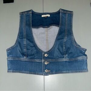 American Eagle Blue Denim Top
